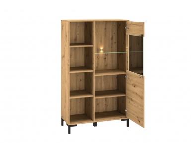 Design Plus Studio Kuchni & Salon Meblowy | Nevio 19 Dąb artisan - witryna | 