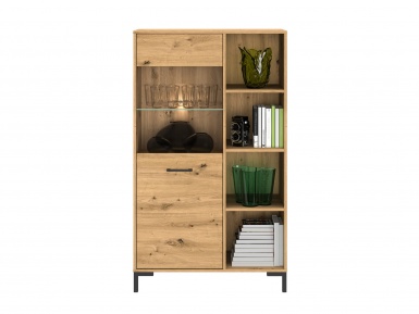 Design Plus Studio Kuchni & Salon Meblowy | Nevio 19 Dąb artisan - witryna | 