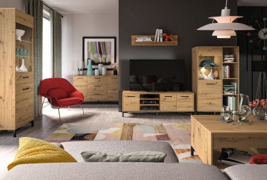 Design Plus Studio Kuchni & Salon Meblowy | Nevio 23 Dąb artisan - biurko | 