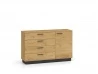 Design Plus Studio Kuchni & Salon Meblowy | MODESTO 05 dąb stylowy/czarny - komoda 4S1D | 