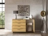 Design Plus Studio Kuchni & Salon Meblowy | MODESTO 05 dąb stylowy/czarny - komoda 4S1D | 