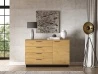 Design Plus Studio Kuchni & Salon Meblowy | MODESTO 05 dąb stylowy/czarny - komoda 4S1D | 