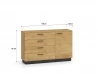 Design Plus Studio Kuchni & Salon Meblowy | MODESTO 05 dąb stylowy/czarny - komoda 4S1D | 
