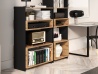 Design Plus Studio Kuchni & Salon Meblowy | TRIS 02 dąb artisan/czarny - regał | 