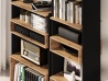 Design Plus Studio Kuchni & Salon Meblowy | TRIS 02 dąb artisan/czarny - regał | 
