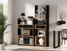 Design Plus Studio Kuchni & Salon Meblowy | TRIS 02 dąb artisan/czarny - regał | 