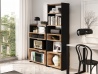 Design Plus Studio Kuchni & Salon Meblowy | TRIS 02 dąb artisan/czarny - regał | 