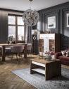 Design Plus Studio Kuchni & Salon Meblowy | DALLAS 16-01 orzech naturalny/biały - ławostolik | 