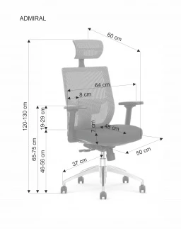 Design Plus Studio Kuchni & Salon Meblowy | ADMIRAL fotel gabinetowy popielato / czarny | 2010001159742