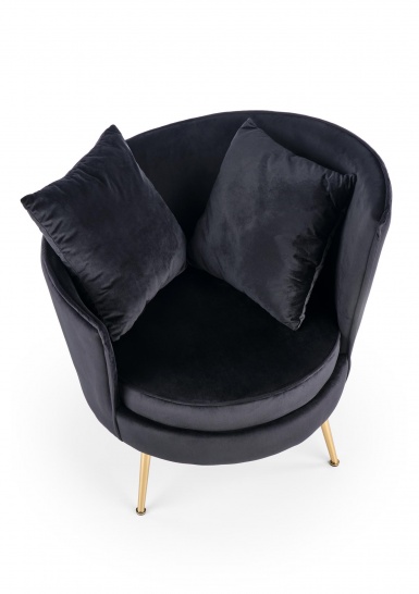 Design Plus Studio Kuchni & Salon Meblowy | ALMOND fotel wypoczynkowy czarny | 2010001184362