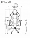 Design Plus Studio Kuchni & Salon Meblowy | BALDUR fotel gabinetowy c.popielaty / czarny | 2010001201298