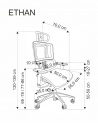 Design Plus Studio Kuchni & Salon Meblowy | ETHAN fotel gabinetowy popielaty (1p1szt) | 2010001201458