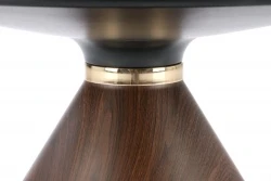 Design Plus Studio Kuchni & Salon Meblowy | GENESIS ława biały marmur / orzechowy / złoty (2p1szt) | 2010001196051