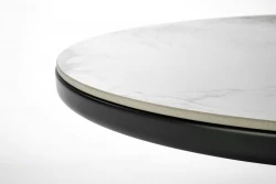 Design Plus Studio Kuchni & Salon Meblowy | GENESIS ława biały marmur / orzechowy / złoty (2p1szt) | 2010001196051