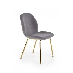 Design Plus Studio Kuchni & Salon Meblowy | K381 krzesło popielaty / złoty (1p4szt) | 2010001176763
