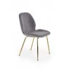 Design Plus Studio Kuchni & Salon Meblowy | K381 krzesło popielaty / złoty (1p4szt) | 2010001176763