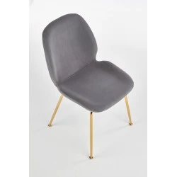Design Plus Studio Kuchni & Salon Meblowy | K381 krzesło popielaty / złoty (1p4szt) | 2010001176763