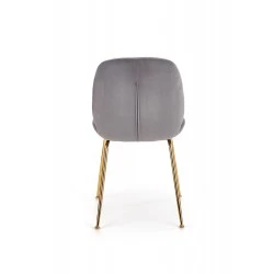 Design Plus Studio Kuchni & Salon Meblowy | K381 krzesło popielaty / złoty (1p4szt) | 2010001176763