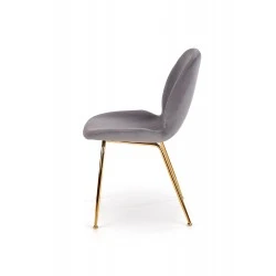 Design Plus Studio Kuchni & Salon Meblowy | K381 krzesło popielaty / złoty (1p4szt) | 2010001176763