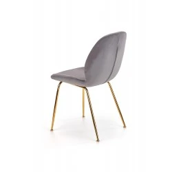 Design Plus Studio Kuchni & Salon Meblowy | K381 krzesło popielaty / złoty (1p4szt) | 2010001176763