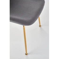 Design Plus Studio Kuchni & Salon Meblowy | K381 krzesło popielaty / złoty (1p4szt) | 2010001176763