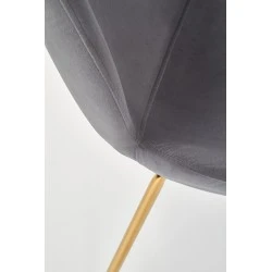 Design Plus Studio Kuchni & Salon Meblowy | K381 krzesło popielaty / złoty (1p4szt) | 2010001176763