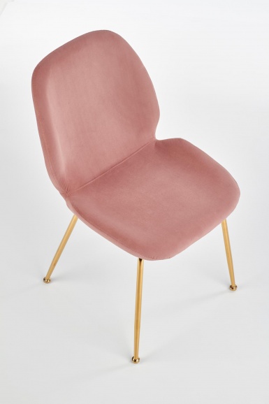 Design Plus Studio Kuchni & Salon Meblowy | K381 krzesło różowy / złoty (1p4szt) | 2010001176770