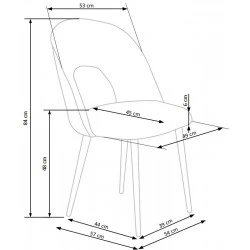 Design Plus Studio Kuchni & Salon Meblowy | K384 krzesło ciemny zielony / czarny (1p4szt) | 2010001177791