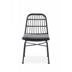 Design Plus Studio Kuchni & Salon Meblowy | K401 krzesło czarny / popielaty (1p4szt) | 2010001190257