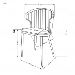Design Plus Studio Kuchni & Salon Meblowy | K496 krzesło musztardowy (1p2szt) | 2010001195474