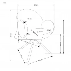 Design Plus Studio Kuchni & Salon Meblowy | K498 krzesło cappuccino (1p2szt) | 2010001195504