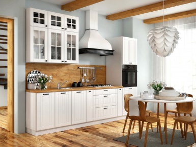 Design Plus Studio Kuchni & Salon Meblowy | Kuchnia Lora - Zestaw 3 m Biały mat | 