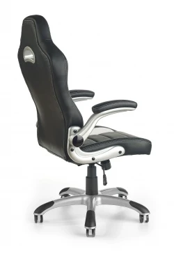 Design Plus Studio Kuchni & Salon Meblowy | LOTUS fotel gabinetowy czarno-popielaty | 2010001054023