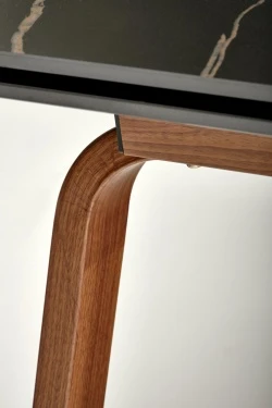 Design Plus Studio Kuchni & Salon Meblowy | LOZANO stół rozkładany, czarny marmur / orzechowy (2p1szt) | 2010001196716