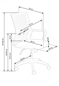 Design Plus Studio Kuchni & Salon Meblowy | MAURO fotel pracowniczny czarny / popiel (1p1szt) | 2010001178729