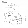 Design Plus Studio Kuchni & Salon Meblowy | MERRY fotel wypoczynkowy, kremowy (1p1szt) | 2010001196501