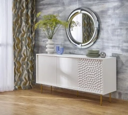 Design Plus Studio Kuchni & Salon Meblowy | MOON lustro ścienne, srebrny (1p1szt) | 5905248133853