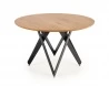 Design Plus Studio Kuchni & Salon Meblowy | MOZAMBIK stół, blat - dab złoty, stelaż - czarny (2p1szt) | 2010001177333