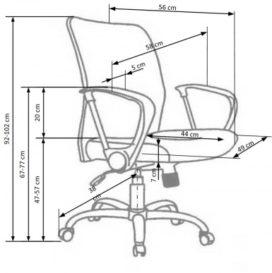 Design Plus Studio Kuchni & Salon Meblowy | TONY fotel pracowniczy czarny | 2010000177907