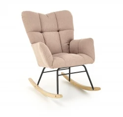 Design Plus Studio Kuchni & Salon Meblowy | VASCO fotel bujany beżowy | 2010001200147