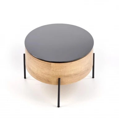 Design Plus Studio Kuchni & Salon Meblowy | ZENGA ława z funkcją czarny / dąb złoty (1p1szt) | 2010001176992