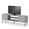 Design Plus Studio Kuchni & Salon Meblowy | ASENSIO RTV-1 stolik RTV 180 cm jasny popiel, nogi: czarny (1p1szt) | 2010001194538