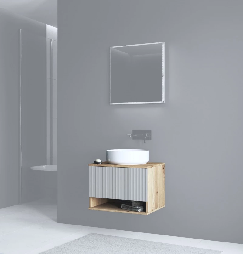 Design Plus Studio Kuchni & Salon Meblowy | AVIOLA Szafka pod umywalkę 60/1S dąb artisan (1p1szt) | 5905248133709