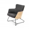 Design Plus Studio Kuchni & Salon Meblowy | CHILLOUT fotel wypoczynkowy ciemny popiel / dąb naturalny / czarny (1p1szt) | 2010001189671