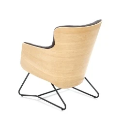 Design Plus Studio Kuchni & Salon Meblowy | CHILLOUT fotel wypoczynkowy ciemny popiel / dąb naturalny / czarny (1p1szt) | 2010001189671