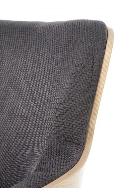 Design Plus Studio Kuchni & Salon Meblowy | CHILLOUT fotel wypoczynkowy ciemny popiel / dąb naturalny / czarny (1p1szt) | 2010001189671