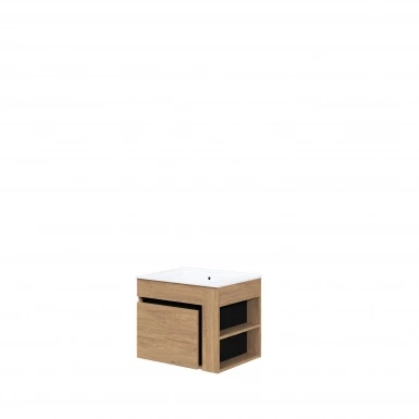 Design Plus Studio Kuchni & Salon Meblowy | DUESA Szafka pod umywalkę 60/1S dąb złoty (1p1szt) | 5905248133556