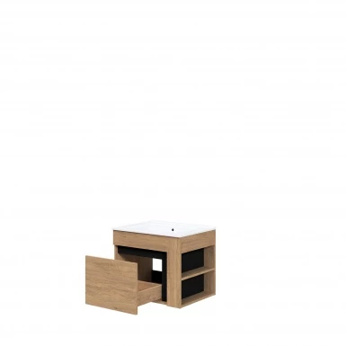 Design Plus Studio Kuchni & Salon Meblowy | DUESA Szafka pod umywalkę 60/1S dąb złoty (1p1szt) | 5905248133556