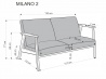 Design Plus Studio Kuchni & Salon Meblowy | MILANO 2S sofa - beżowy tap. Castel 15 (1p1szt) | 2010001202158