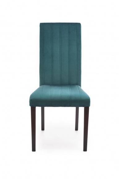 Design Plus Studio Kuchni & Salon Meblowy | DIEGO 2 krzesło czarny / tap. velvet pikowany Pasy - MONOLITH 37 (ciemny zielony) (1p2szt) | 2010001178330